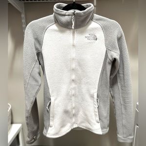 The North Face | Women's White and Gray Full Zip Fleece Jacket | XS